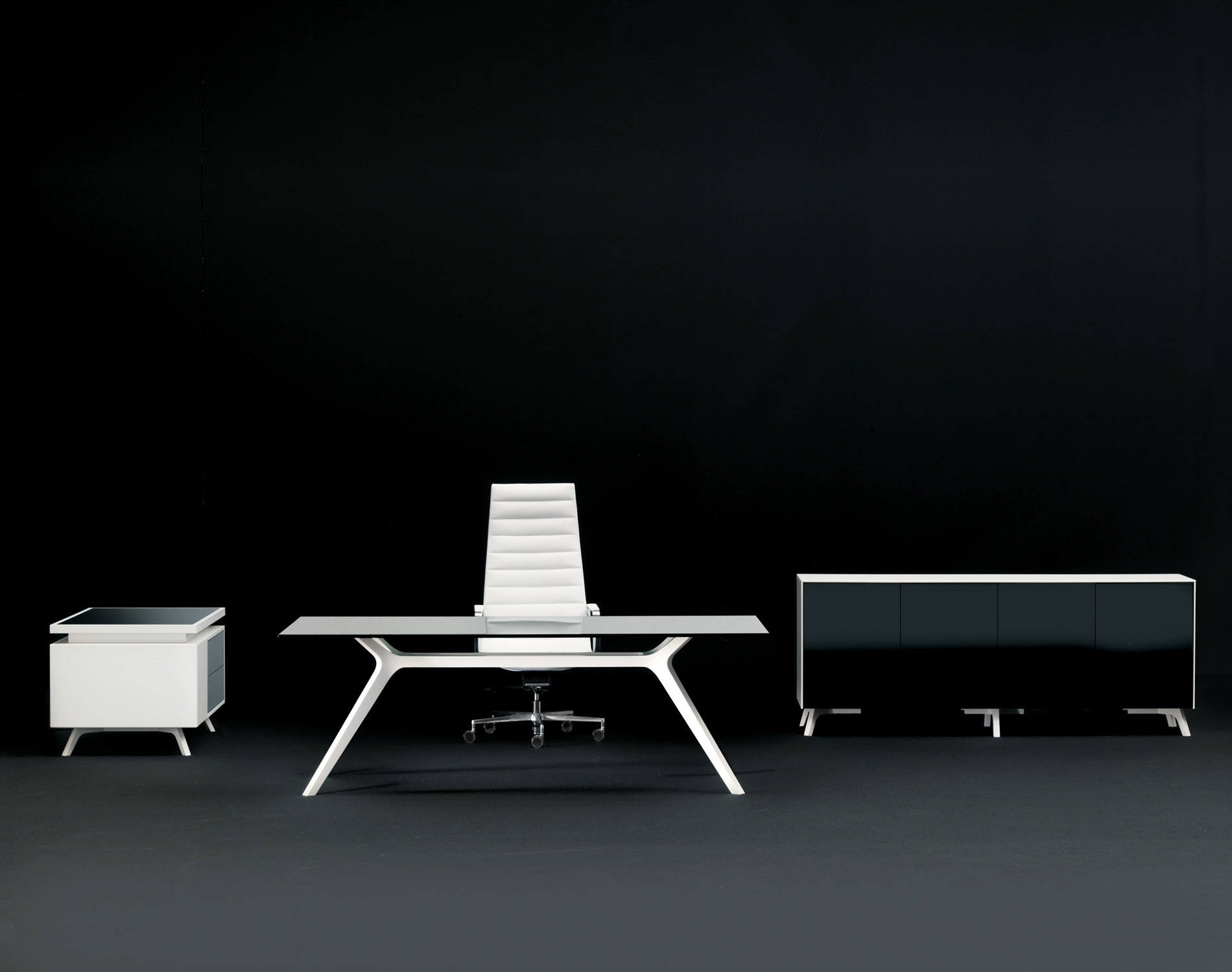 DR Executive Desk and matching side storage