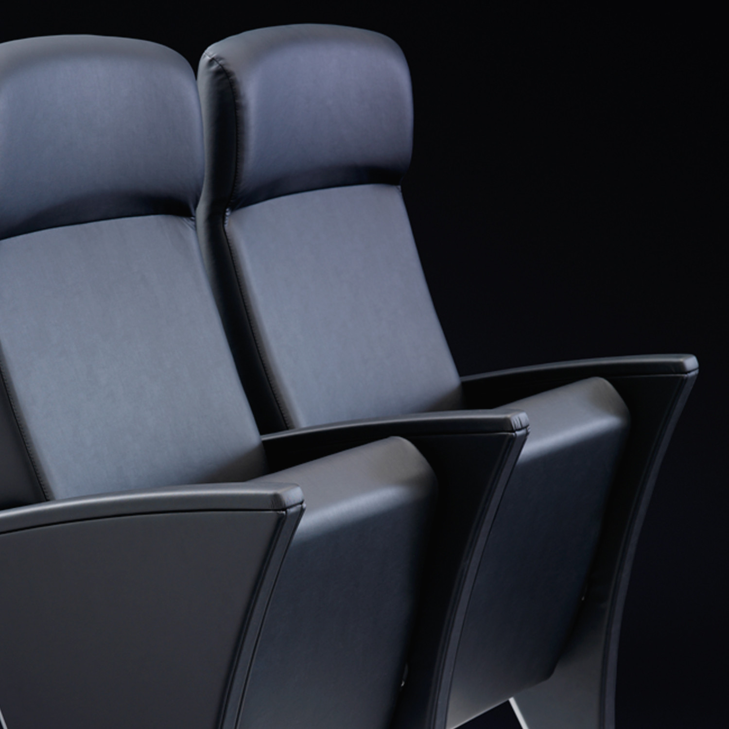 Eidos Auditorium Chairs upholstered in leather