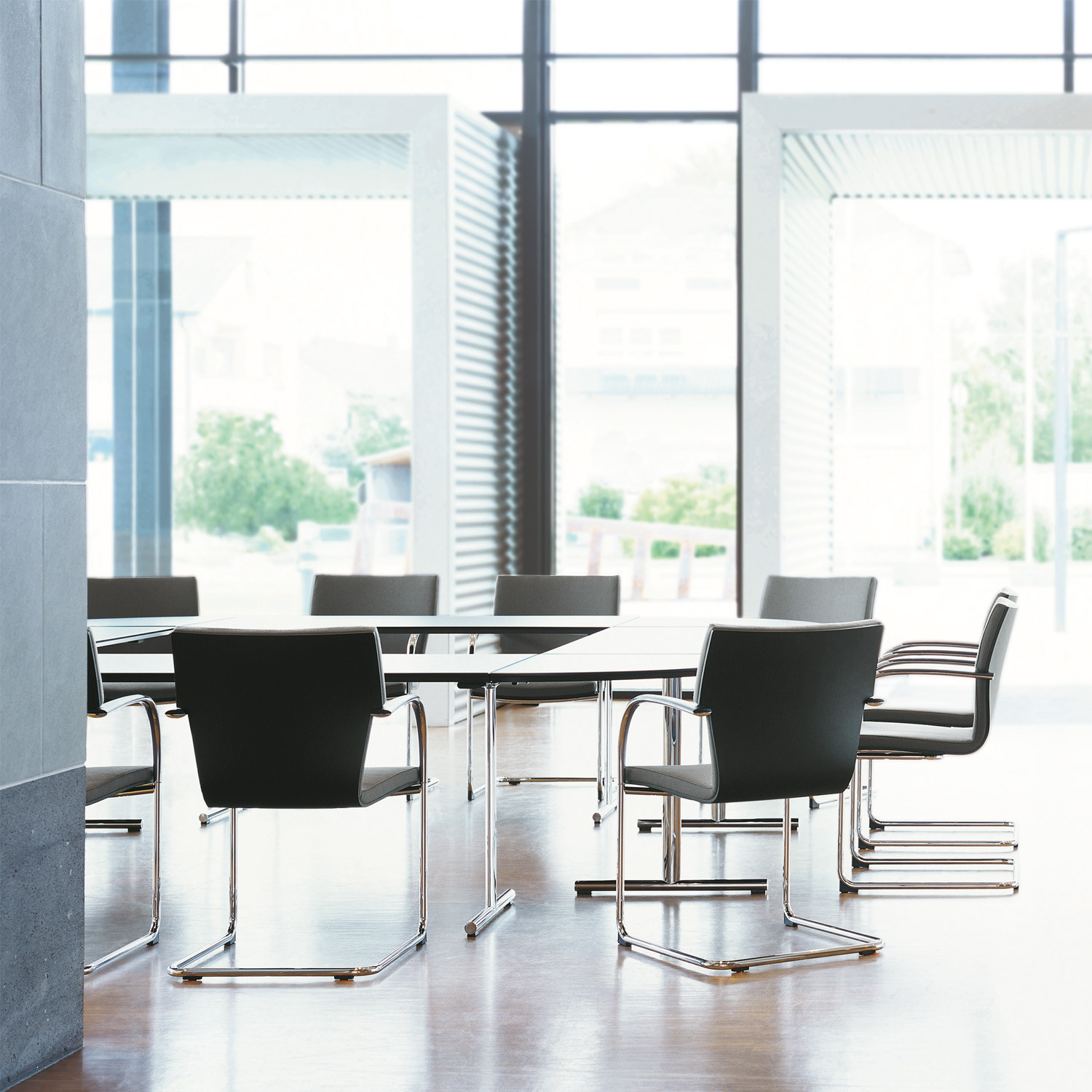 State Conference Table with Verona Cantilever Chairs