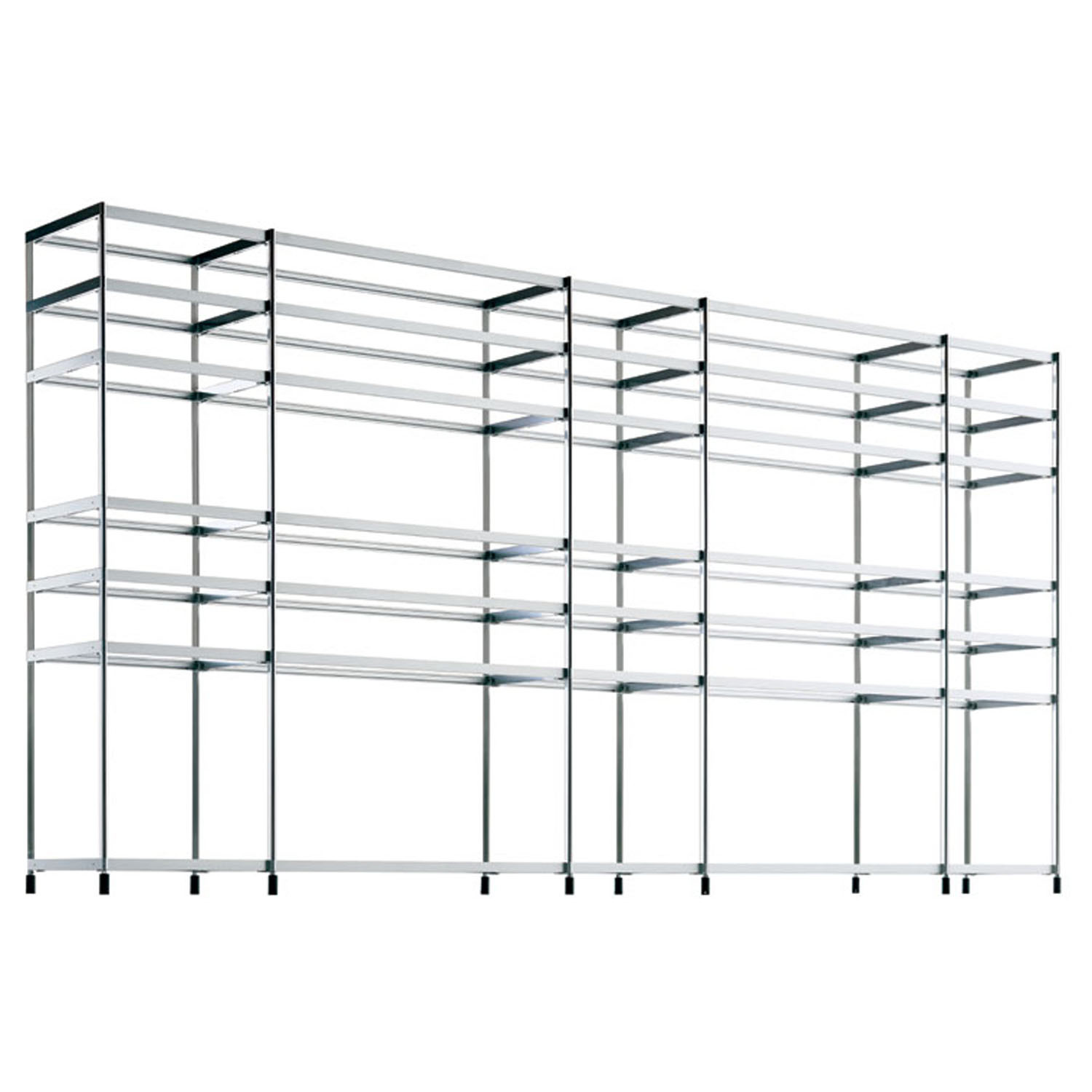 SEC Bookshelf structure is made of extruded aluminium