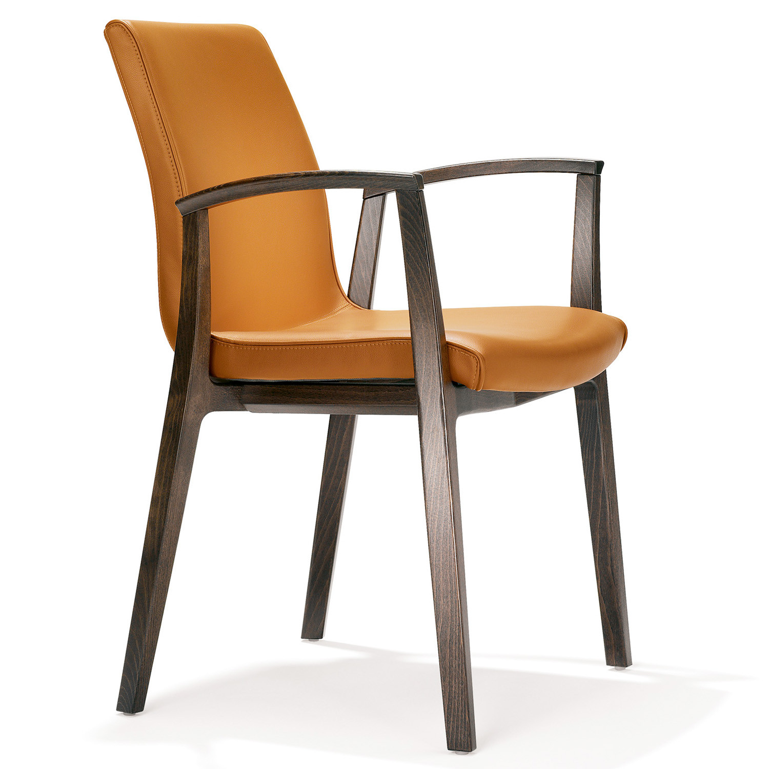 3500 Yara Wooden Frame Leather Upholstered Chair