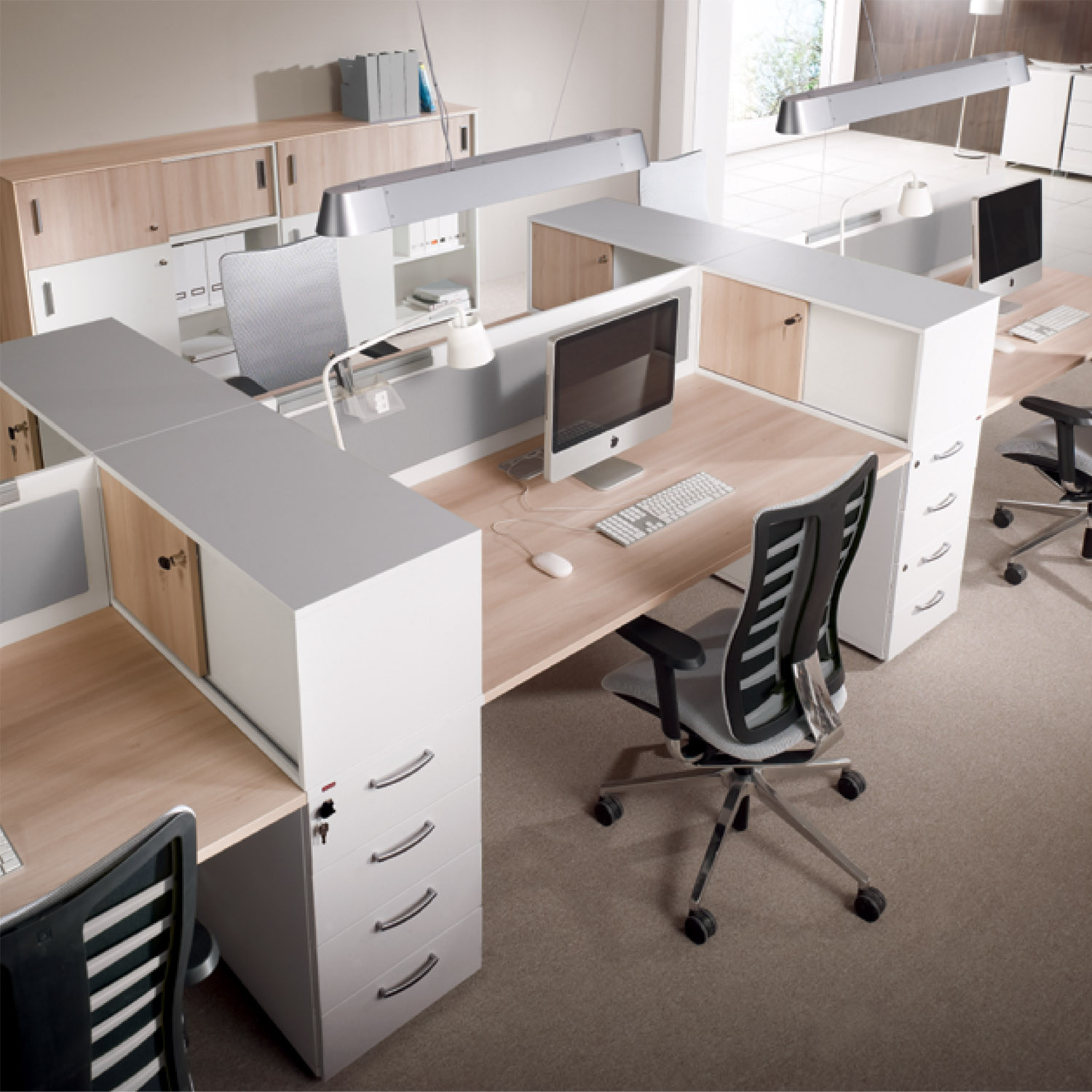 Flexido Bench Desk System Open Plan Offices Apres