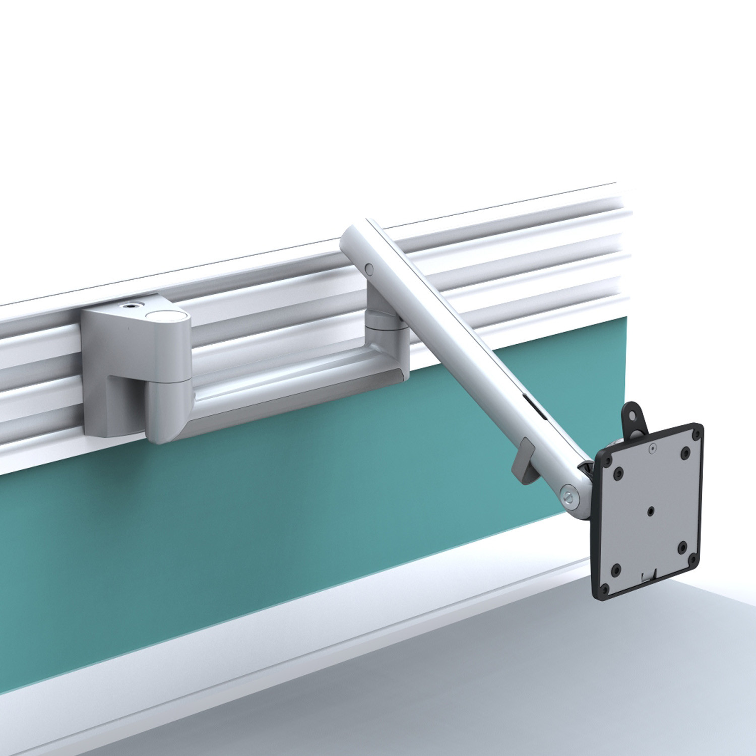 Flo Monitor Arm Mounted on Desk Screen Management Rail