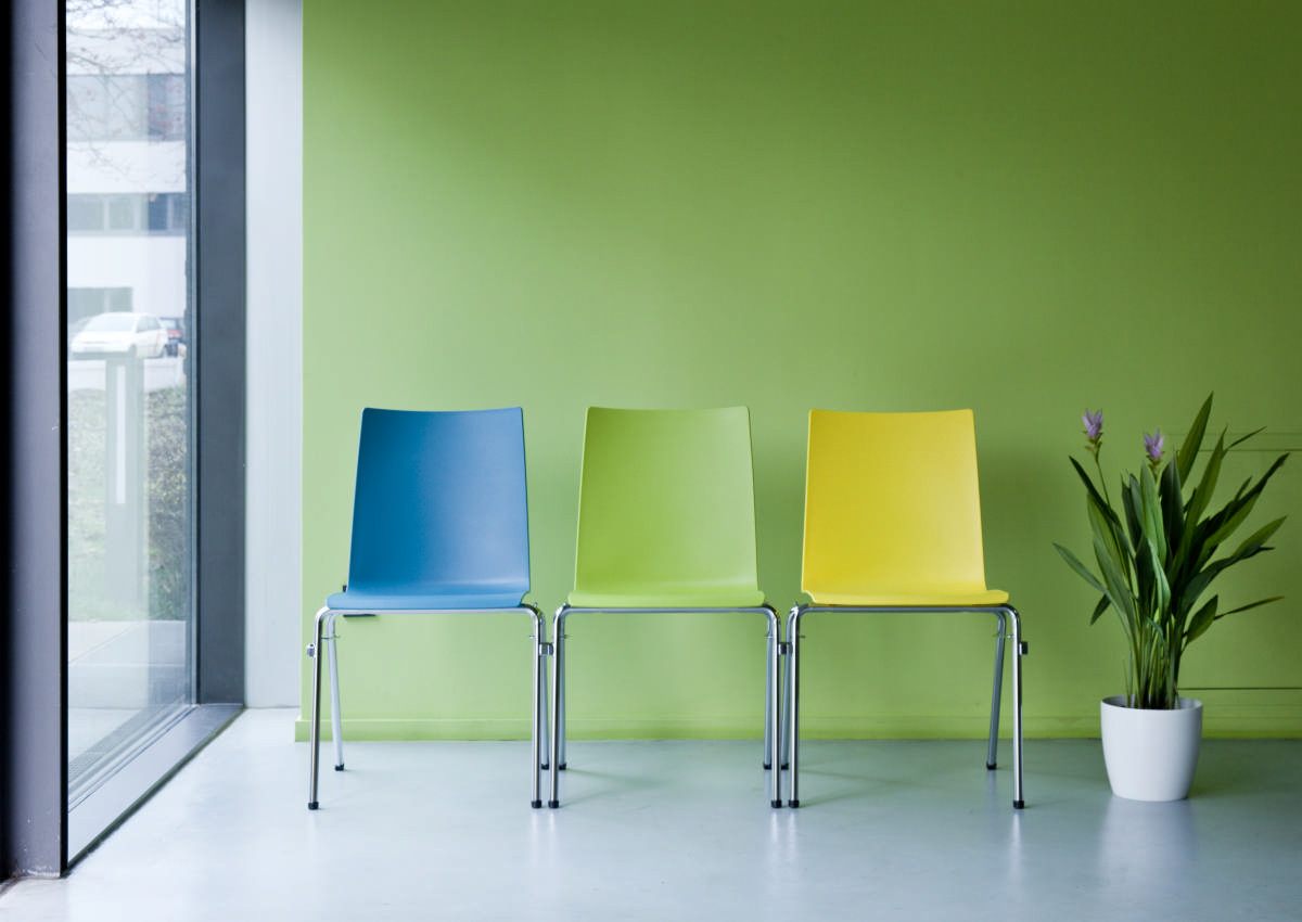 Fox Plastic Chairs with Integrated Row Linking