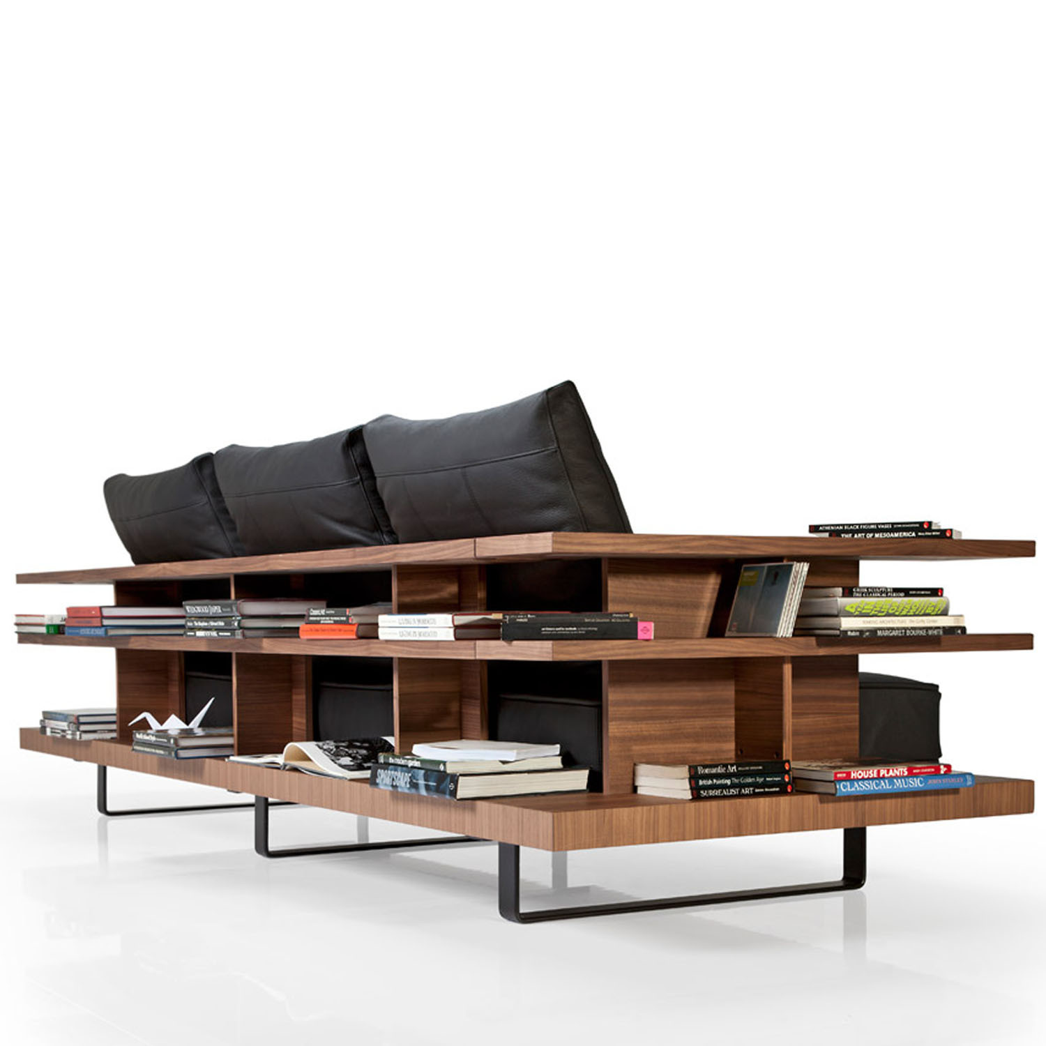 Gazel Sofa with Wooden Bookshelving