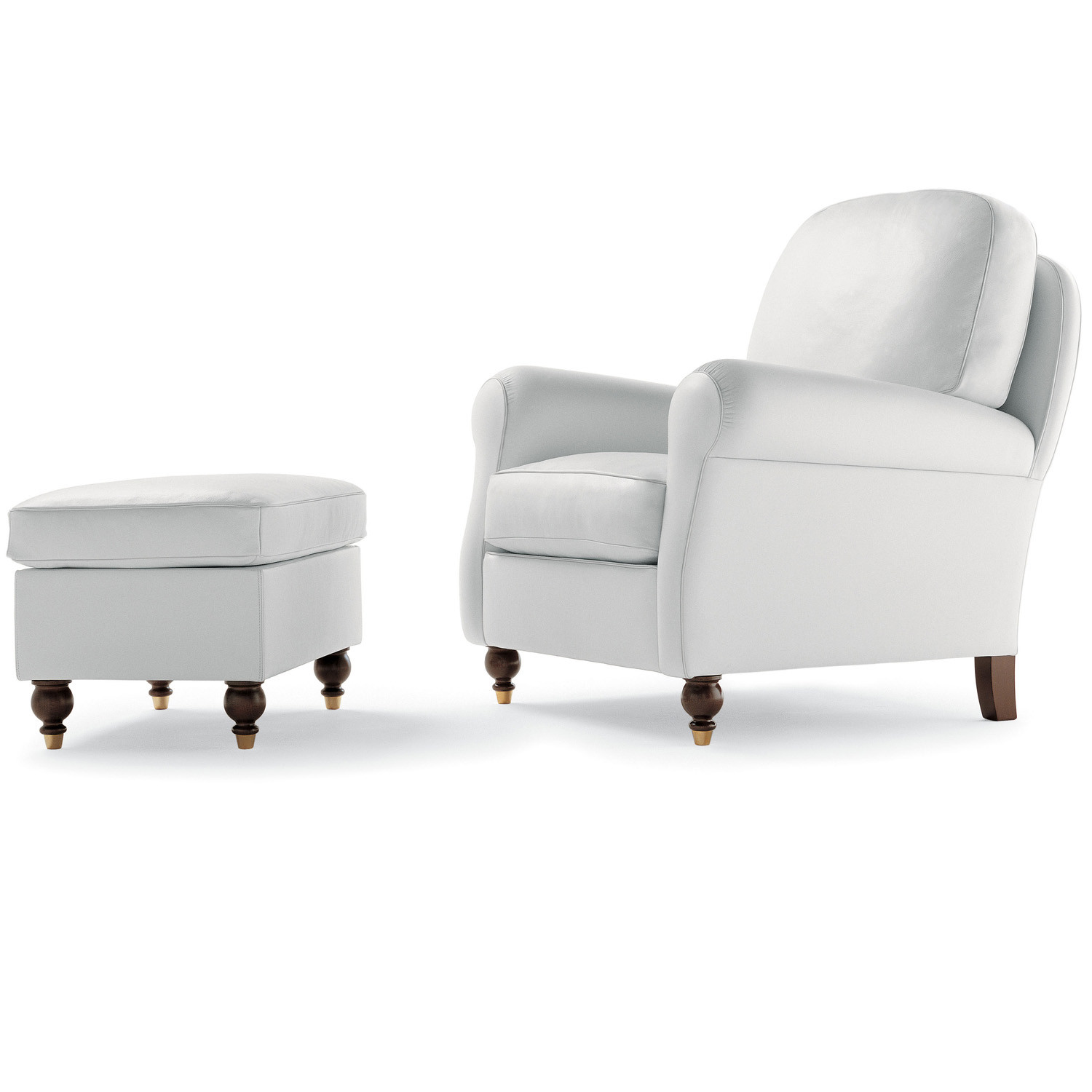 George Armchair and Footrest by Poltrona Frau