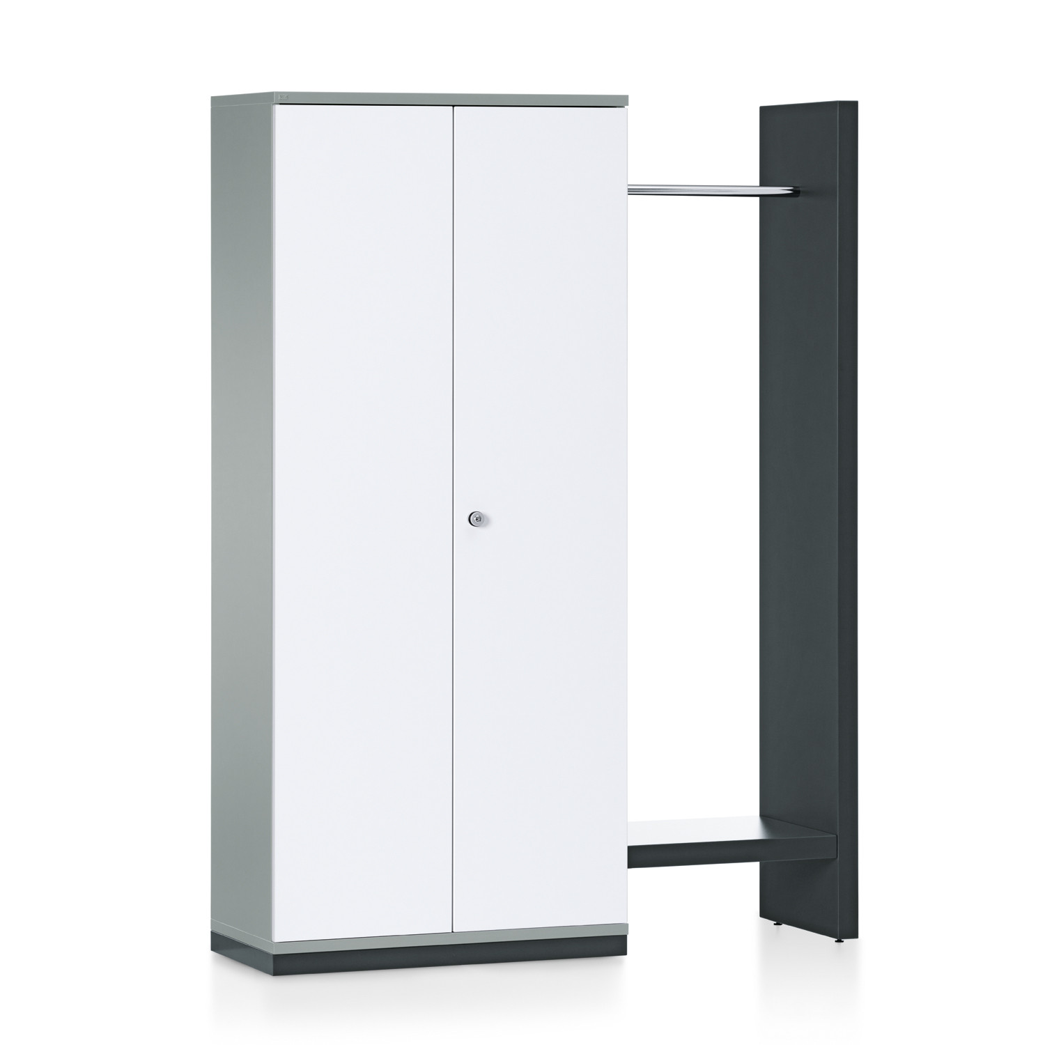 Grand Slam Hinged Door Storage Unit + Side Rack