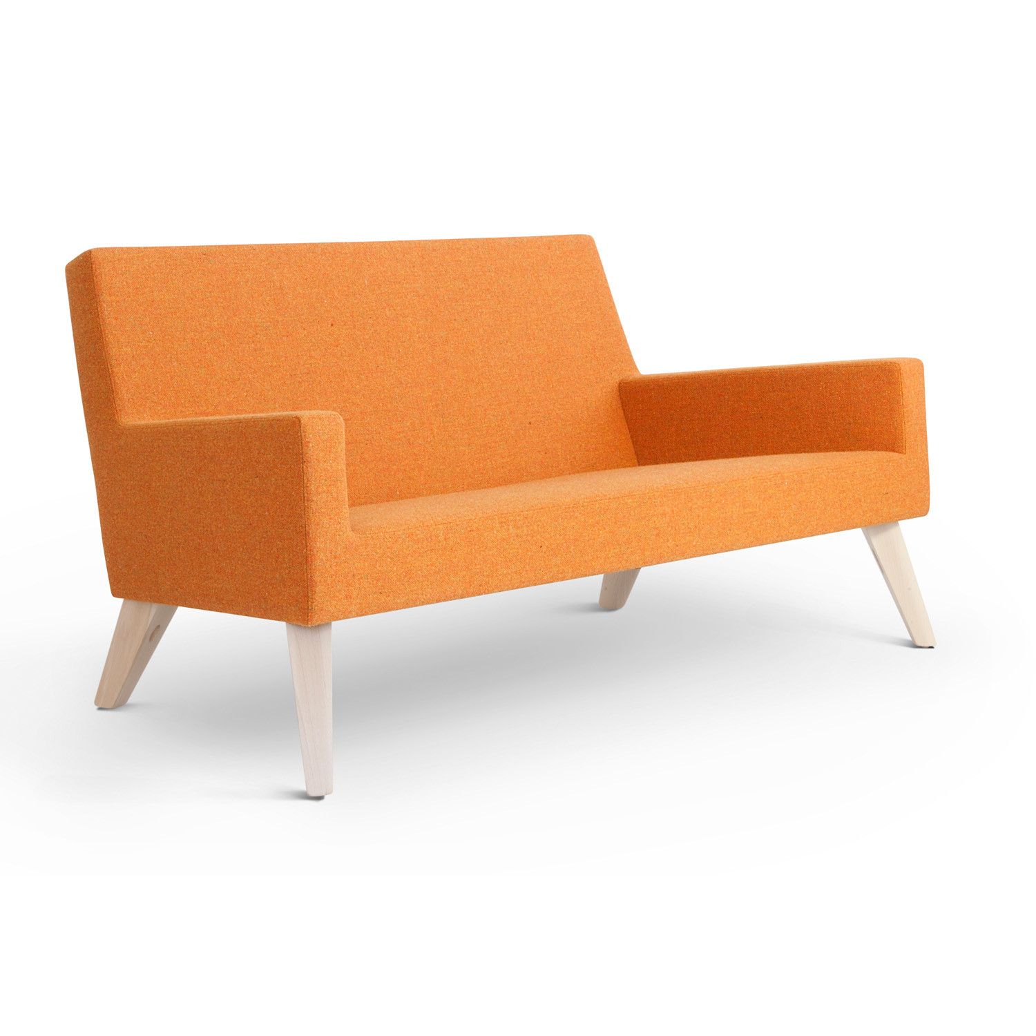 HM44 2-Seater Low Back Sofa with beech legs