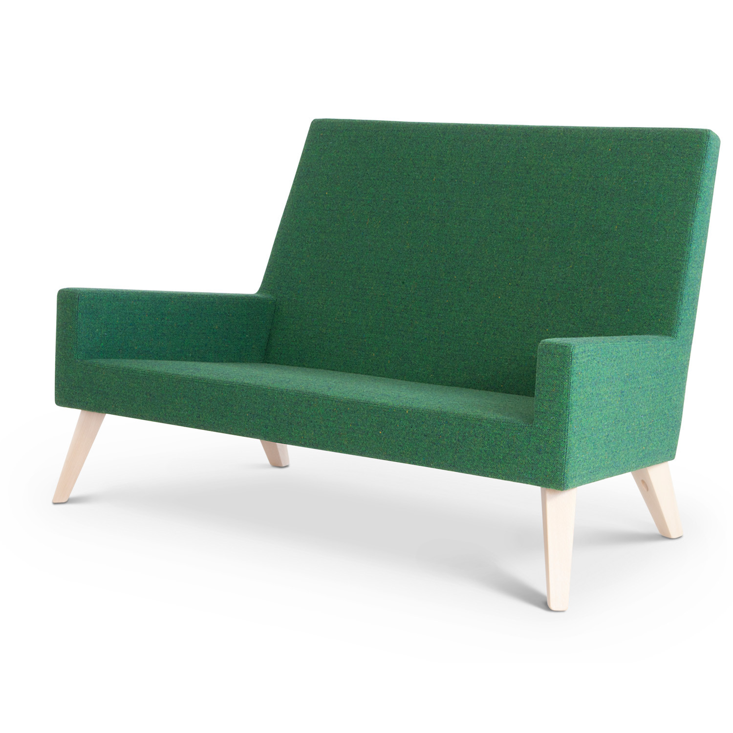 HM44 2-Seater High Back Sofa with beech legs