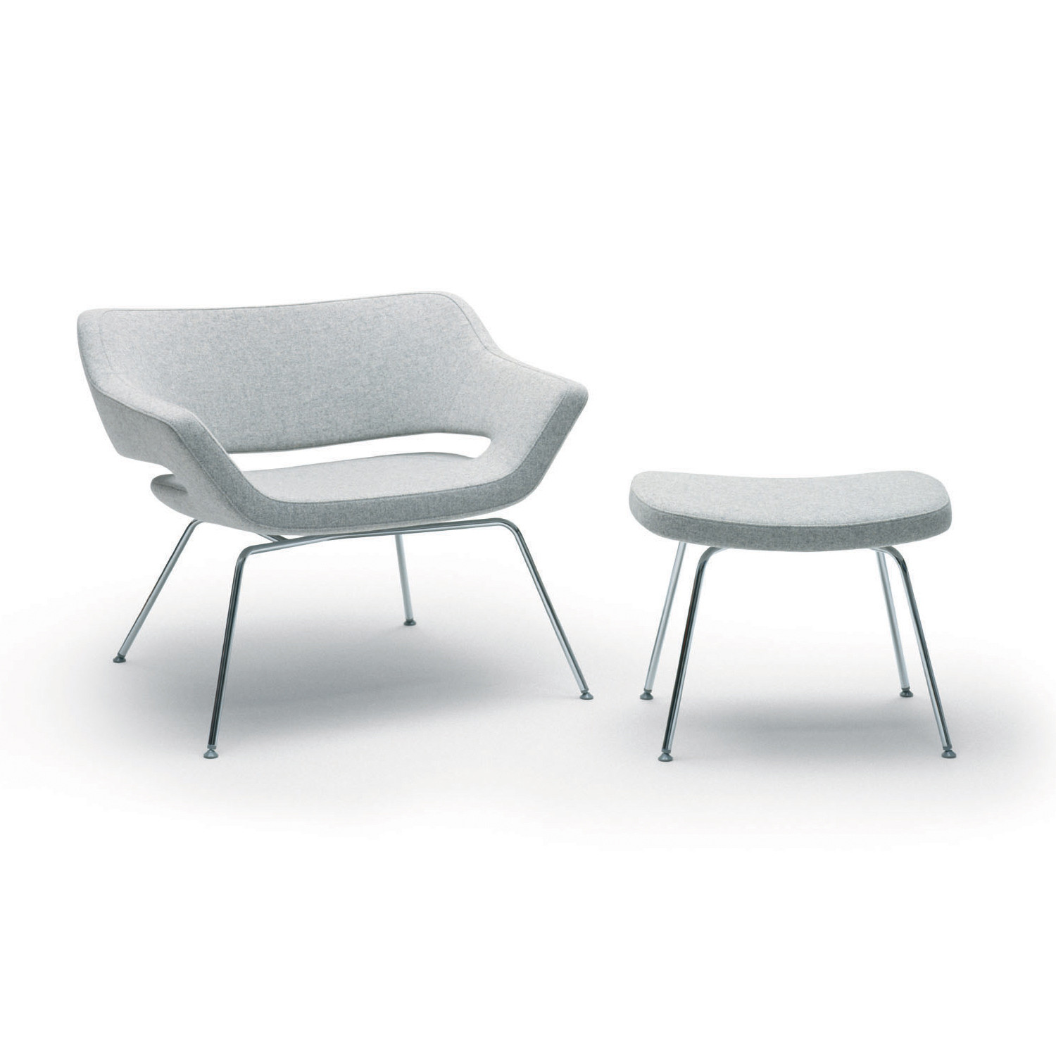Hm85 Armchair and Foot Stool