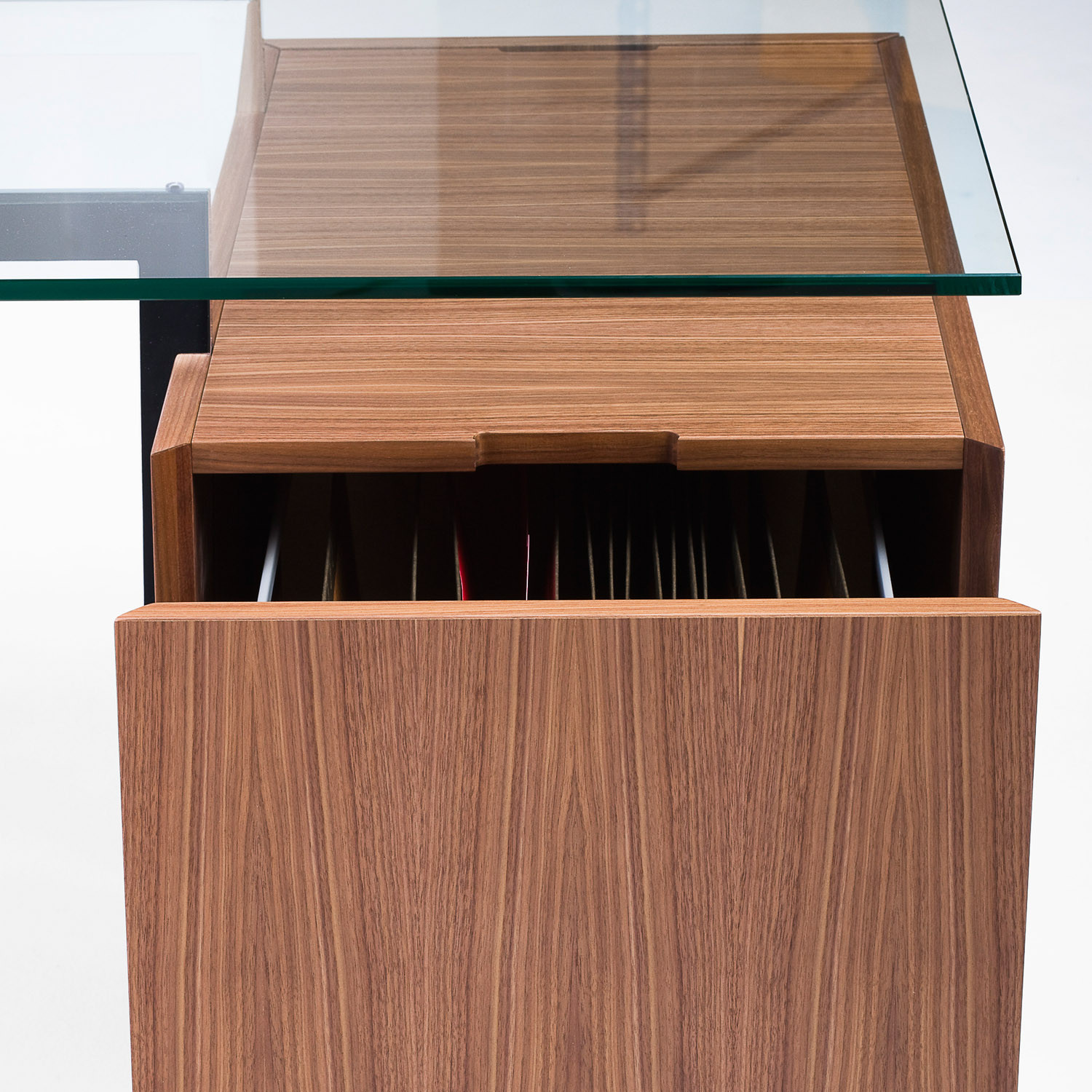 Homework Glass Desk Pedestal