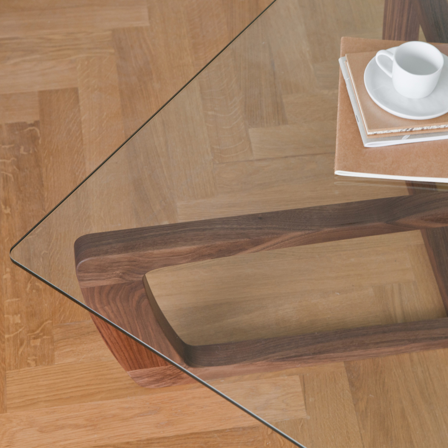 Kustom Glass Coffee Table Detail View