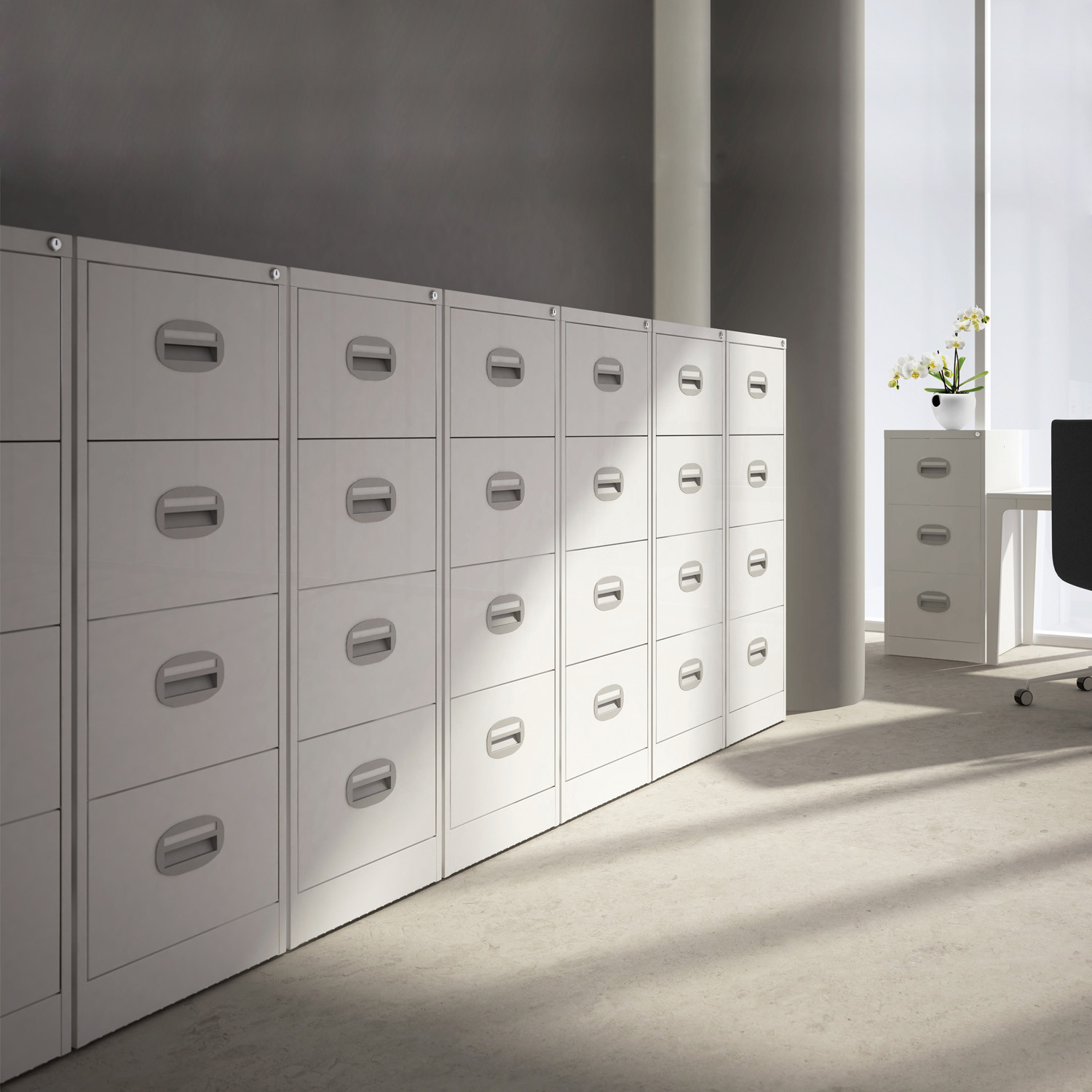 Midi Filing Cabinet Secure Storage Apres Furniture