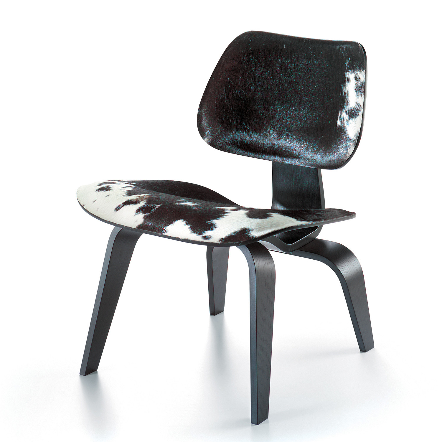 Plywood Group LCW Chair Upholstered in Cow Hide