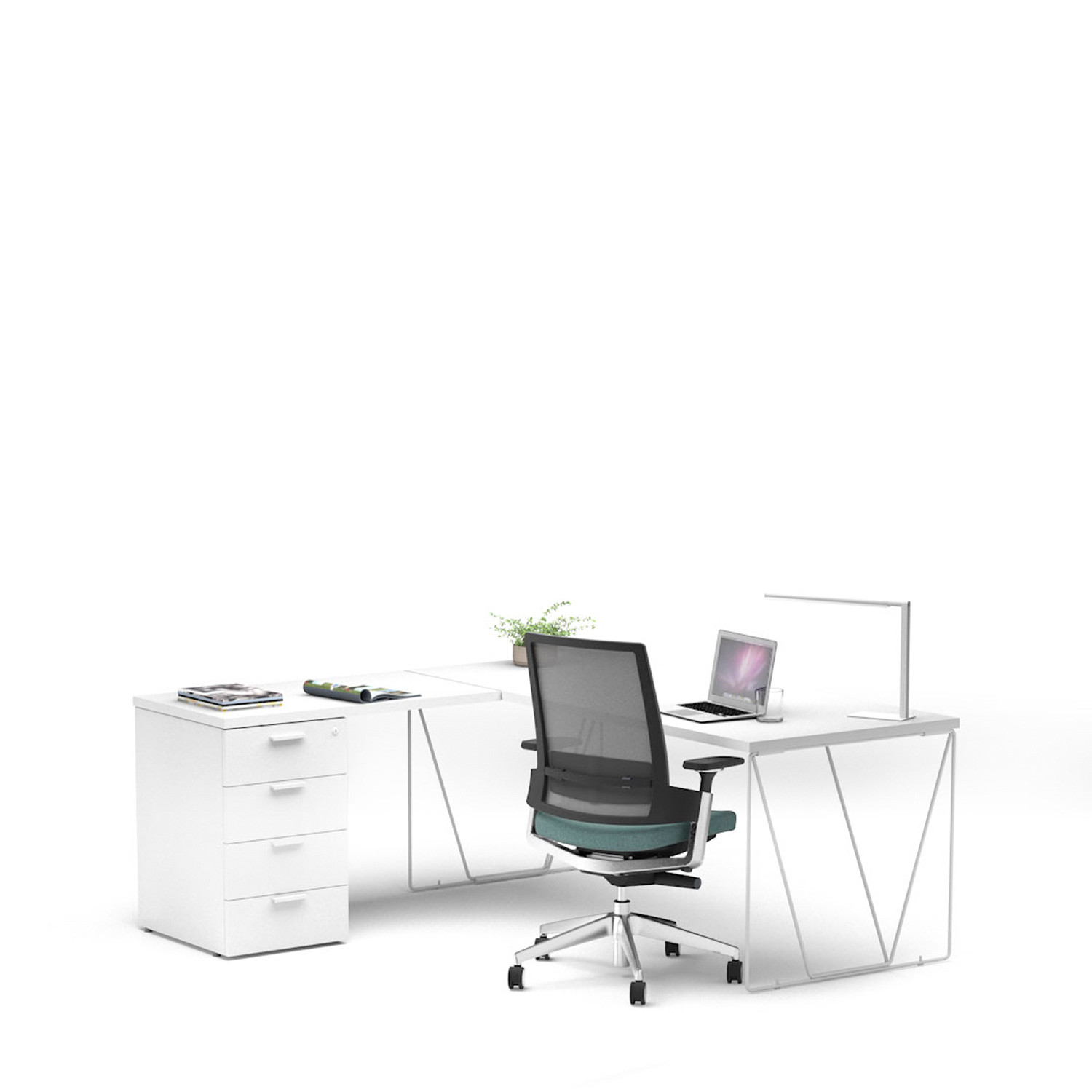 Let's Work Desk With Desk Return