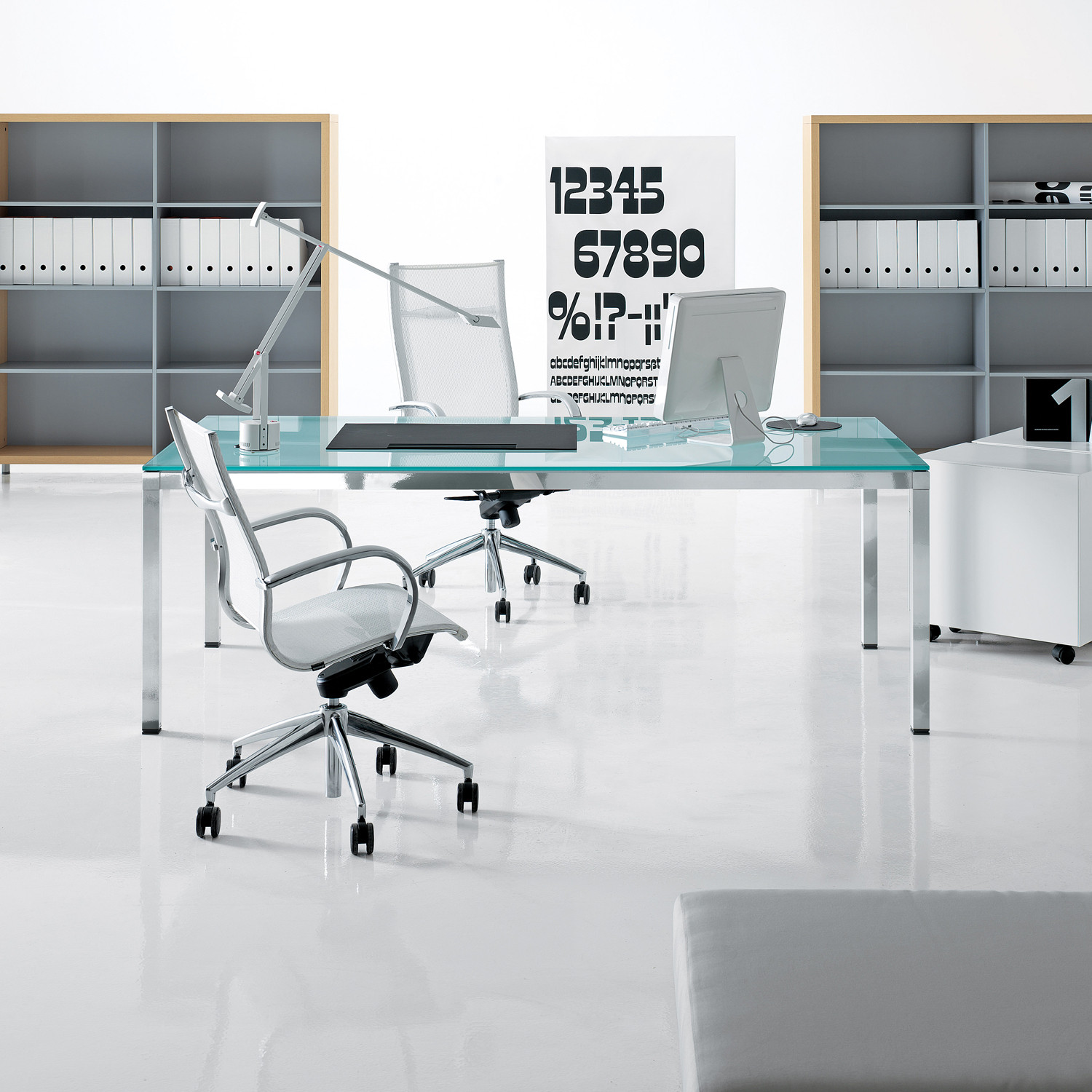 Link Executive Glass Desk