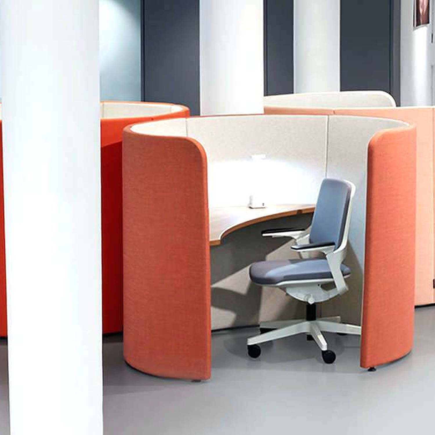Loop Desk Pod Side Angle