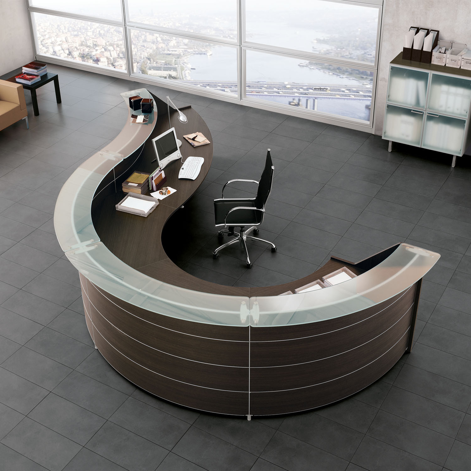 Luna Curved Reception Desks
