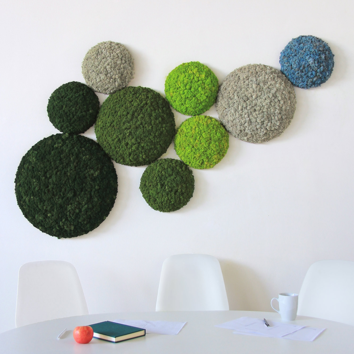 Nordgröna Moss Convex Round Wall Panels
