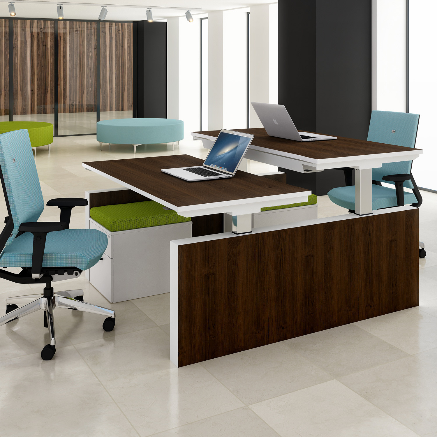 Progress Double Bench Desking from Elite