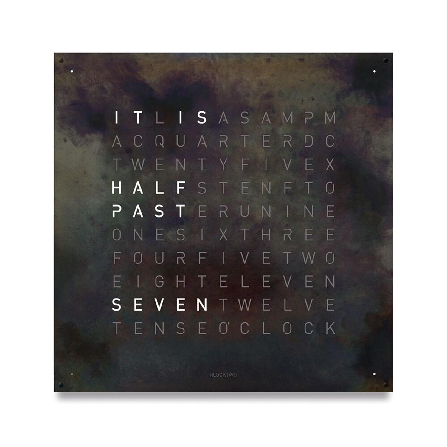 QLOCKTWO 180 Wall Clock made in raw iron