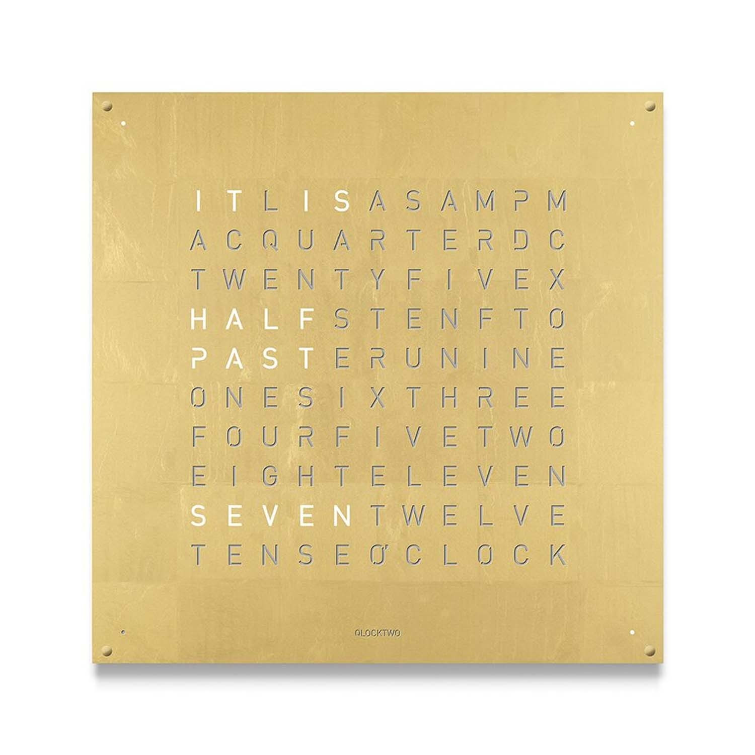 QLOCKTWO 180 Wall Clock in gold