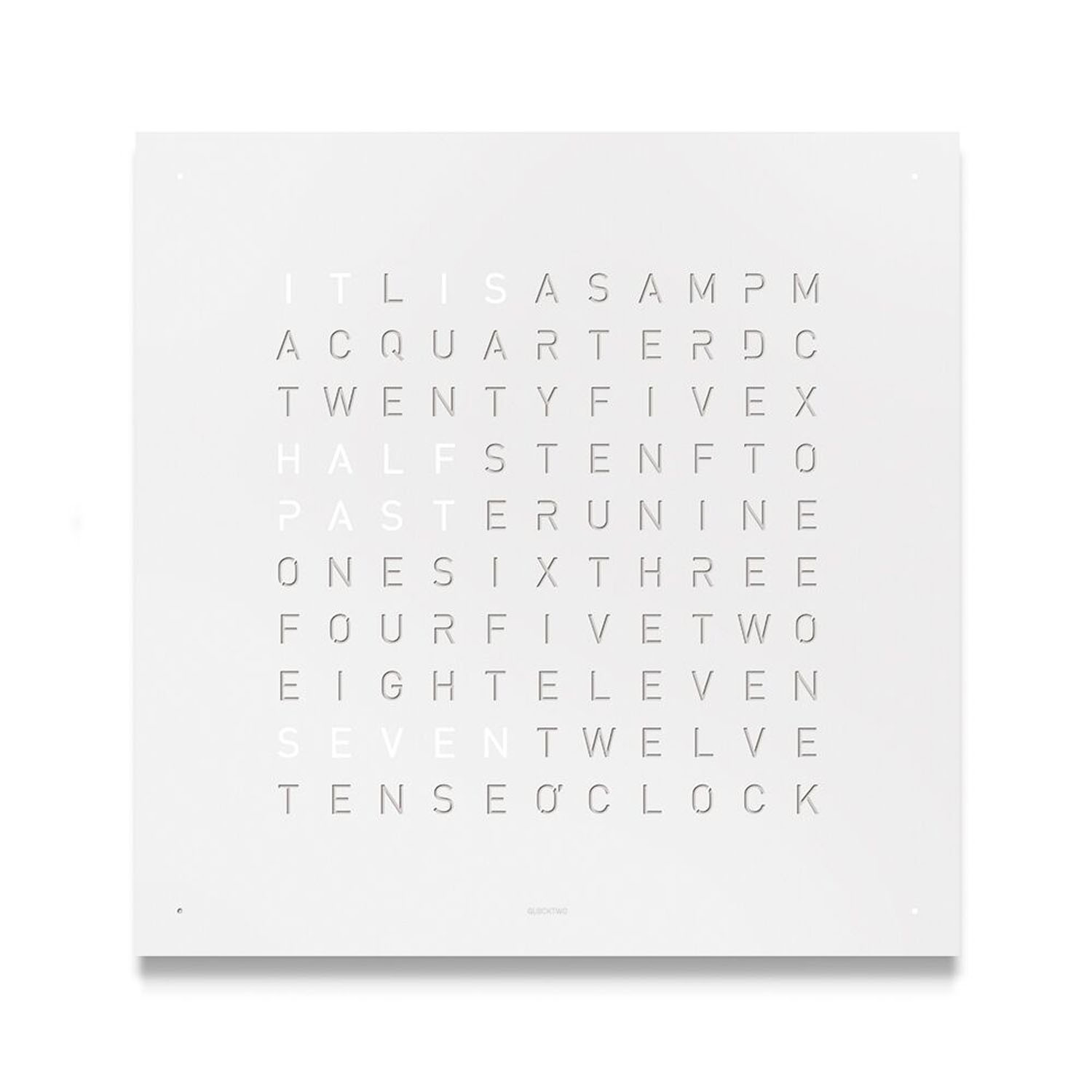 QLOCKTWO 180 Wall Clock in white