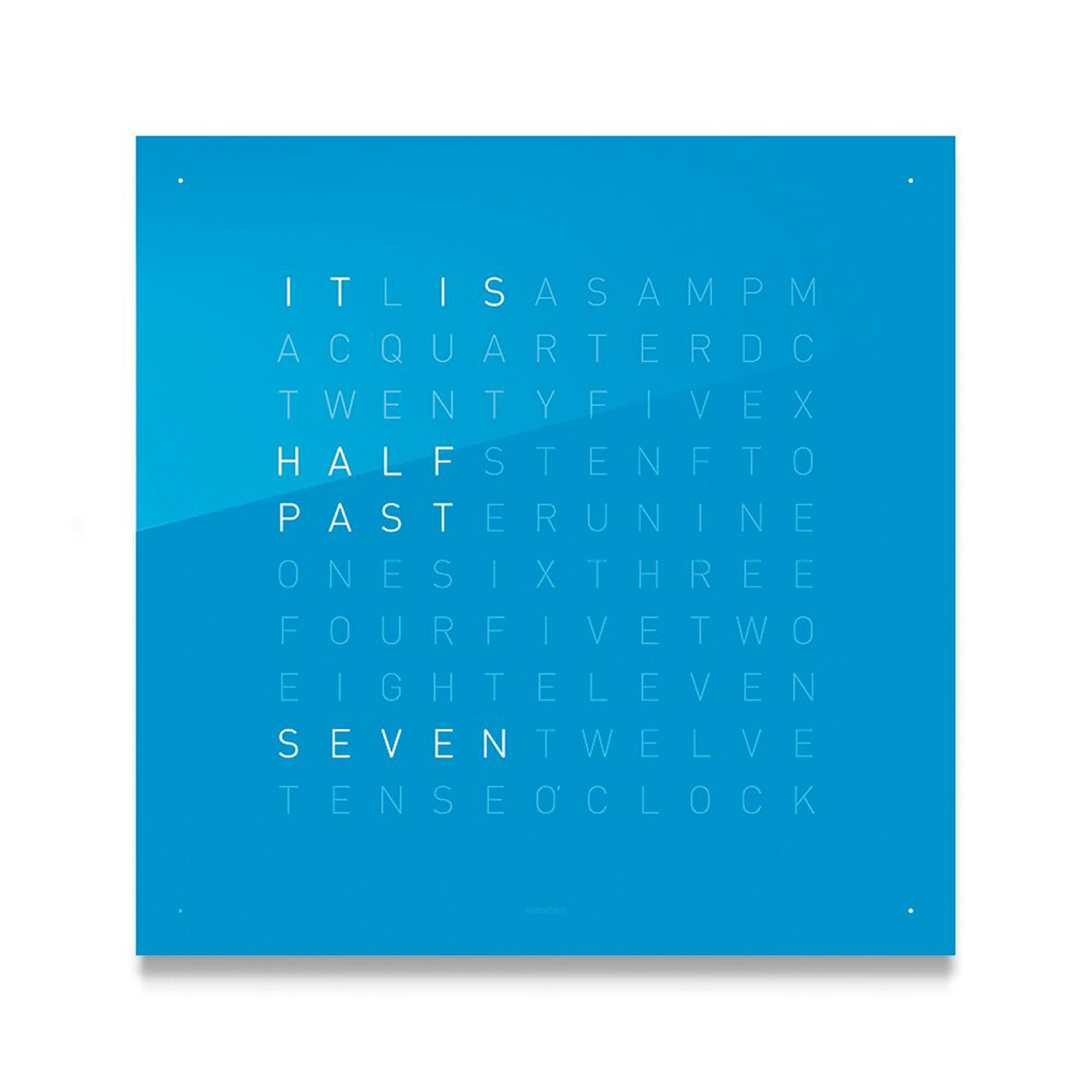 QLOCKTWO 180 Wall Clock in blue