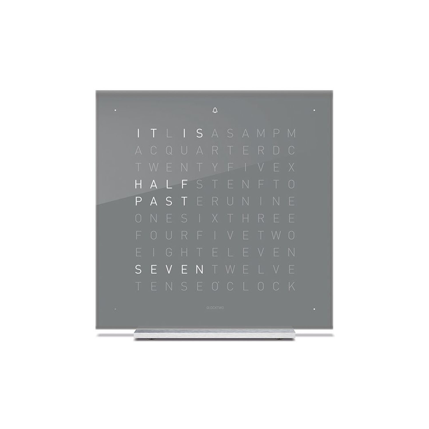 QLOCKTWO TOUCH Desk Clock in grey