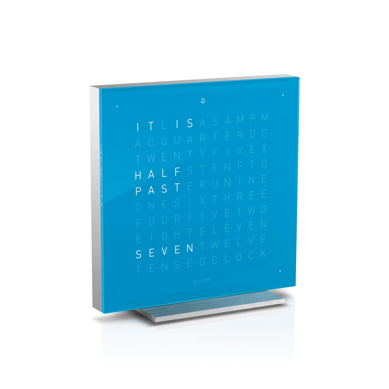 QLOCKTWO TOUCH Desk Clock in blue