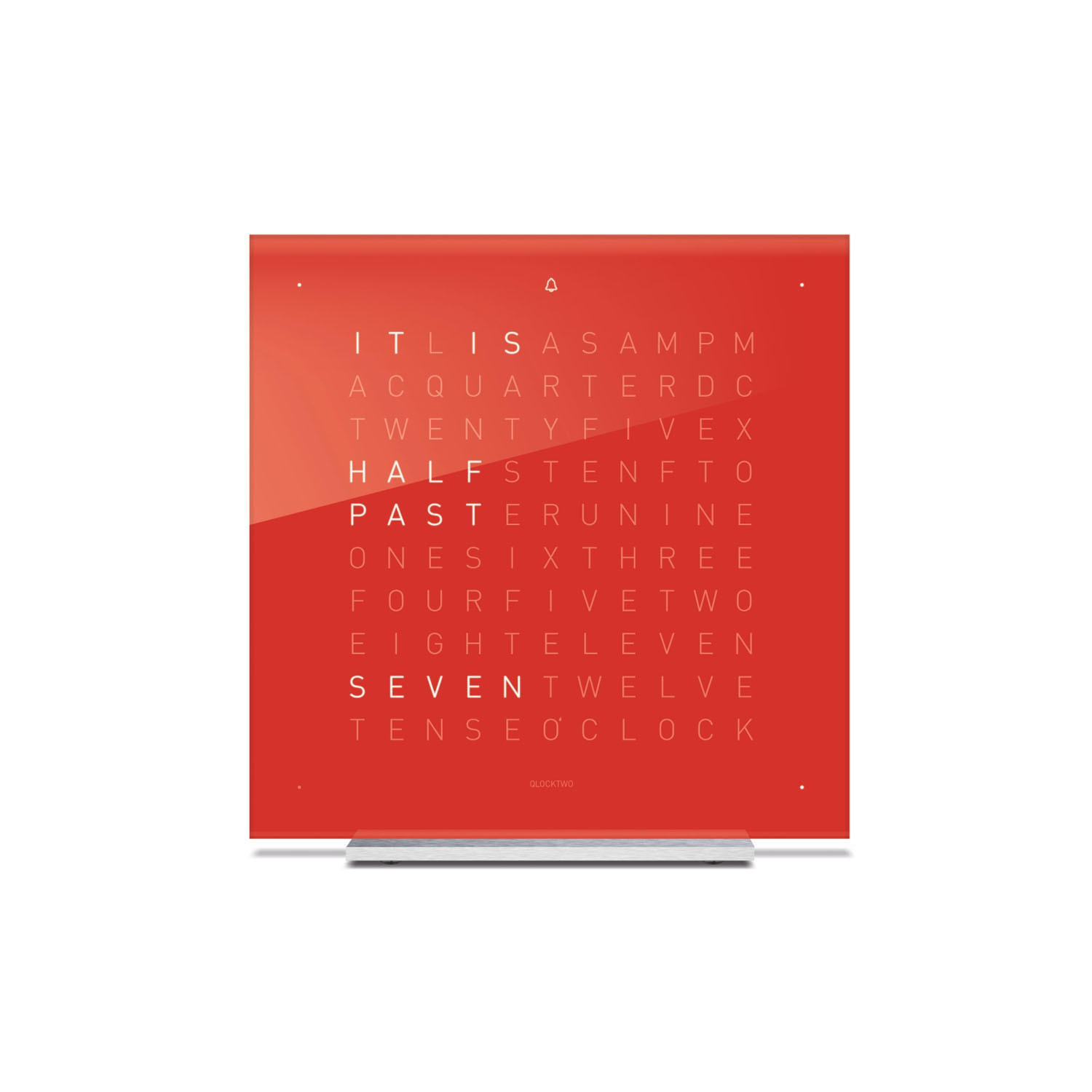 QLOCKTWO TOUCH Desk Clock in red