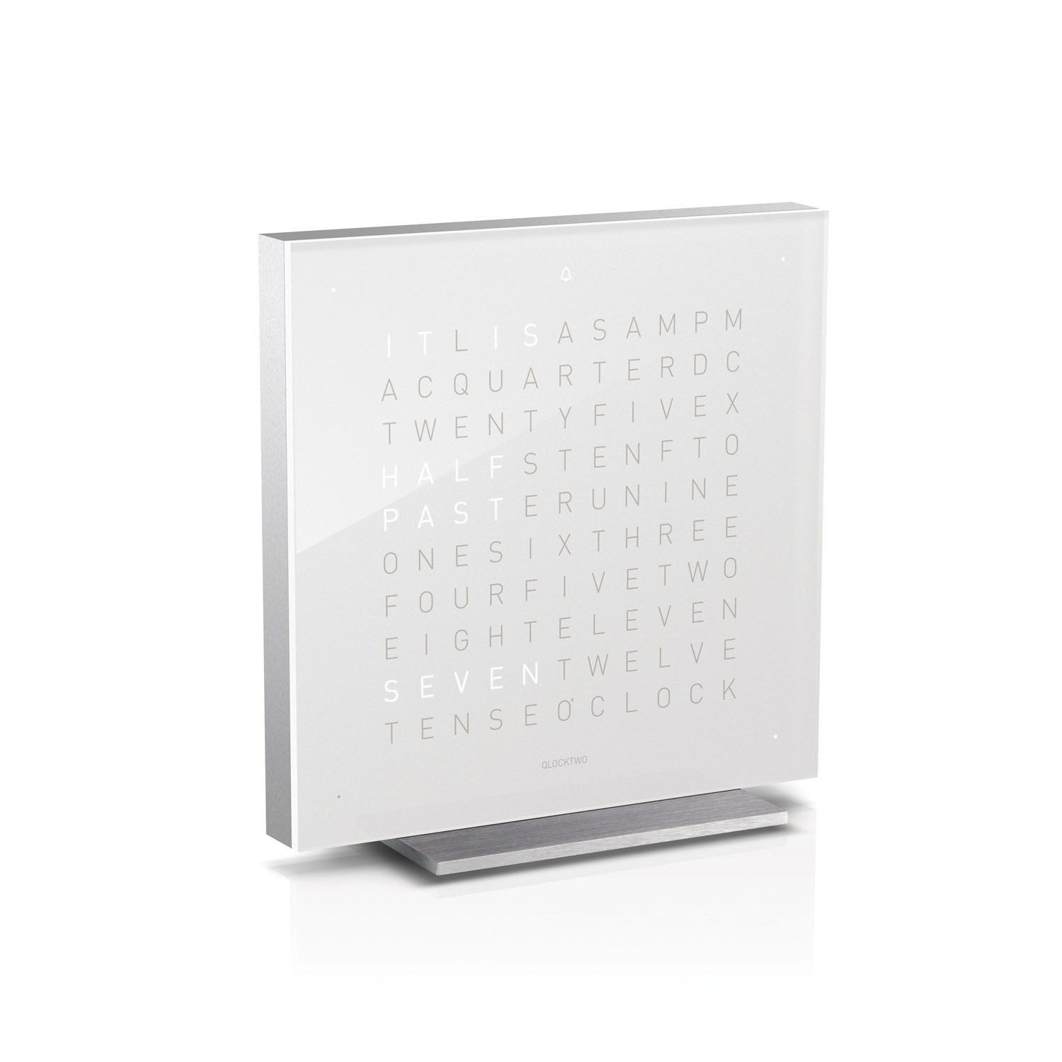 QLOCKTWO TOUCH Desk Clock in white