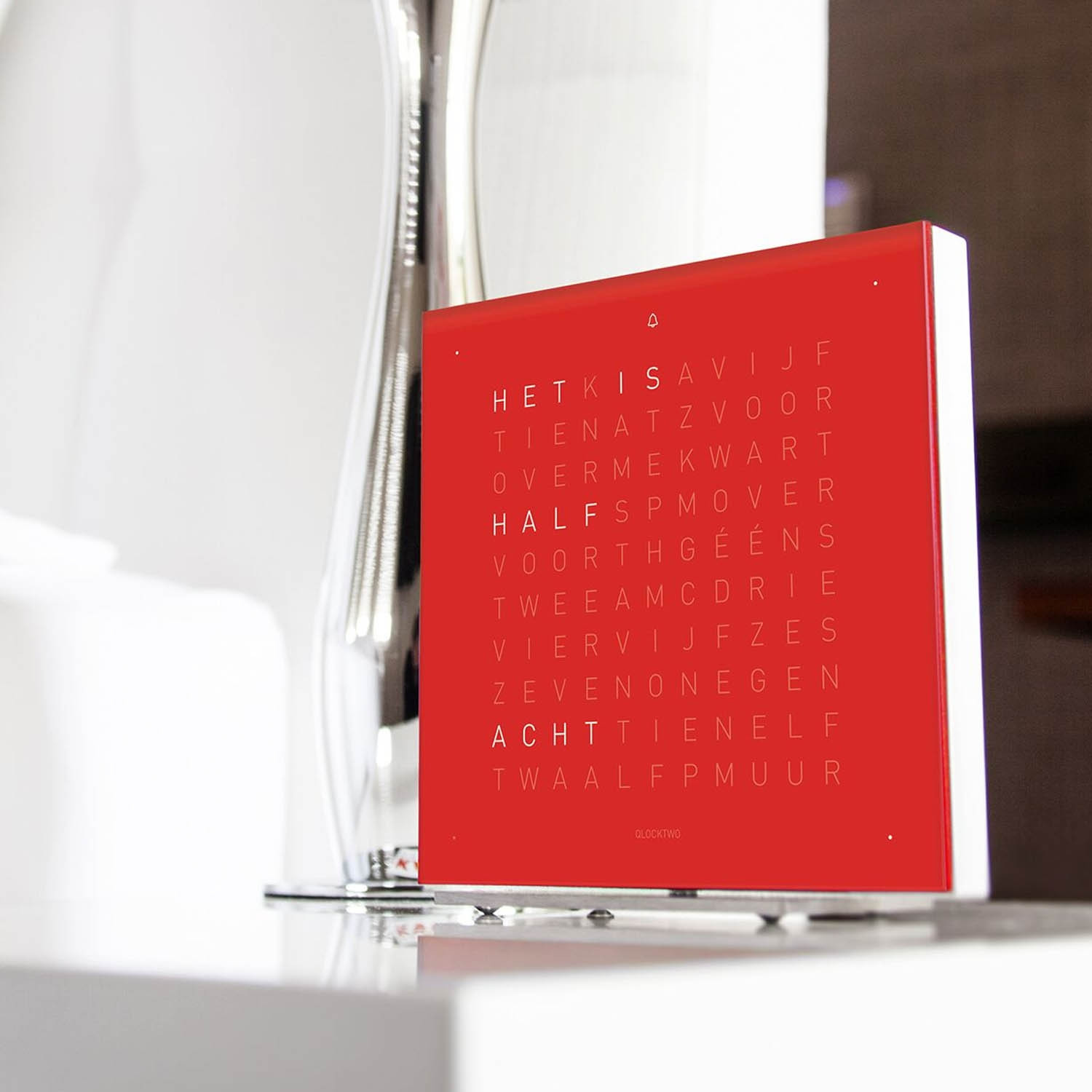 QLOCKTWO TOUCH Desk Clock in side view