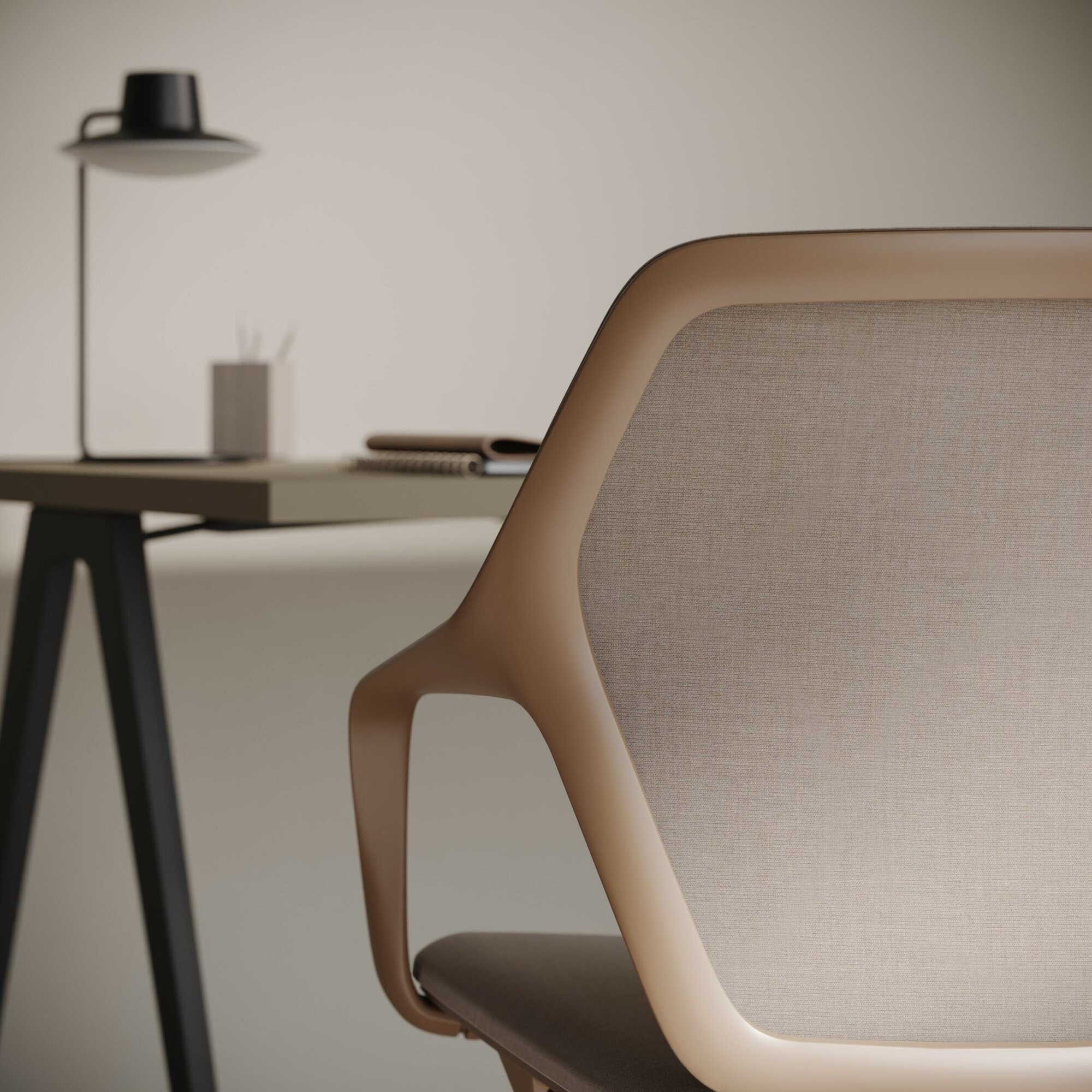 Ray Work Chair mesh back in midnight finish