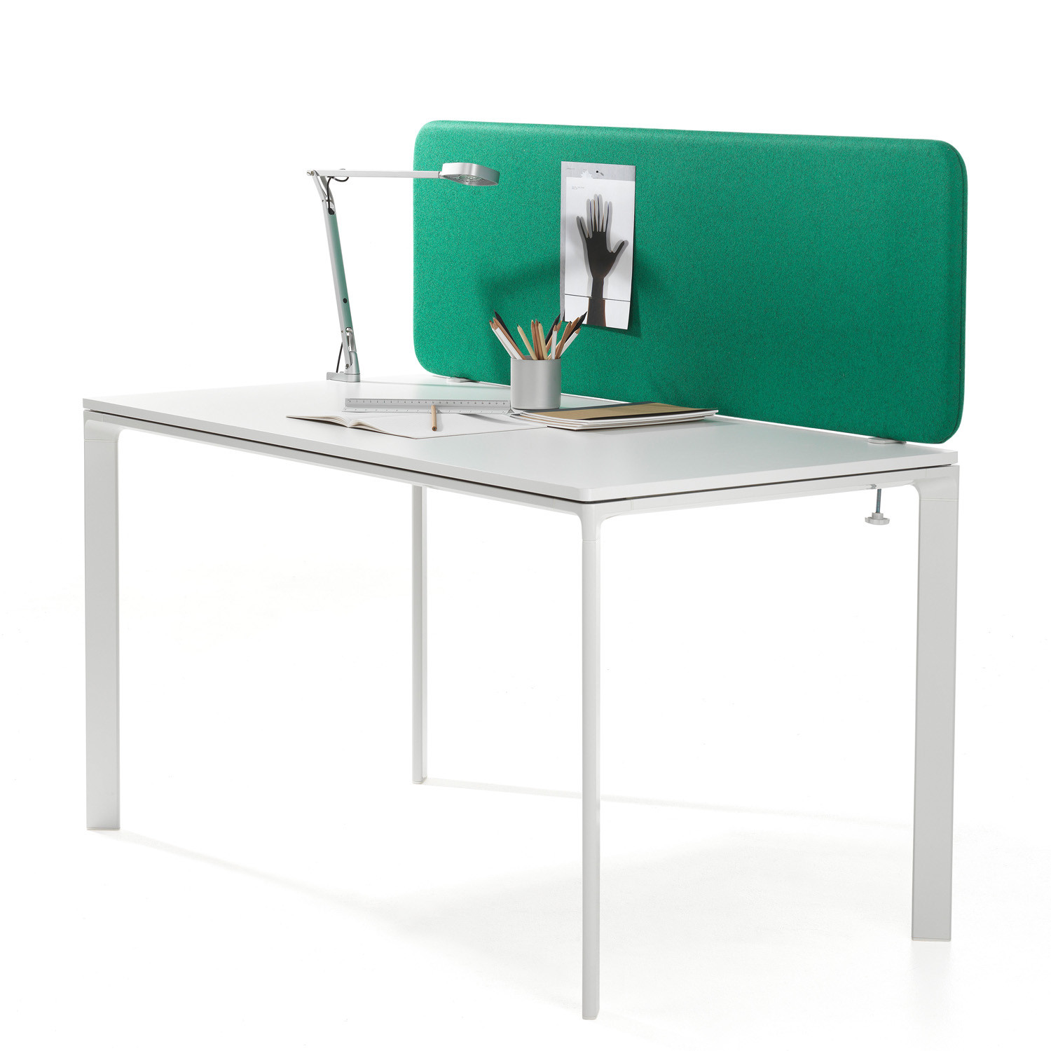 Softline rectangular desk screen
