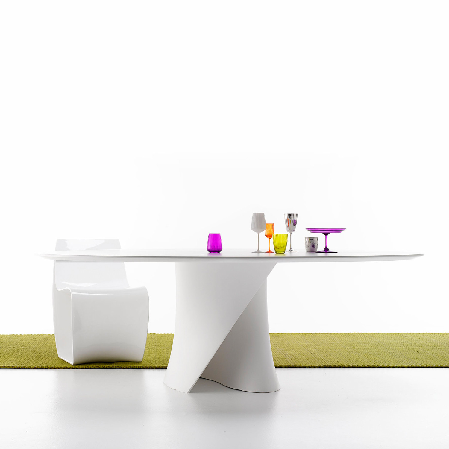 S Glass Top Table