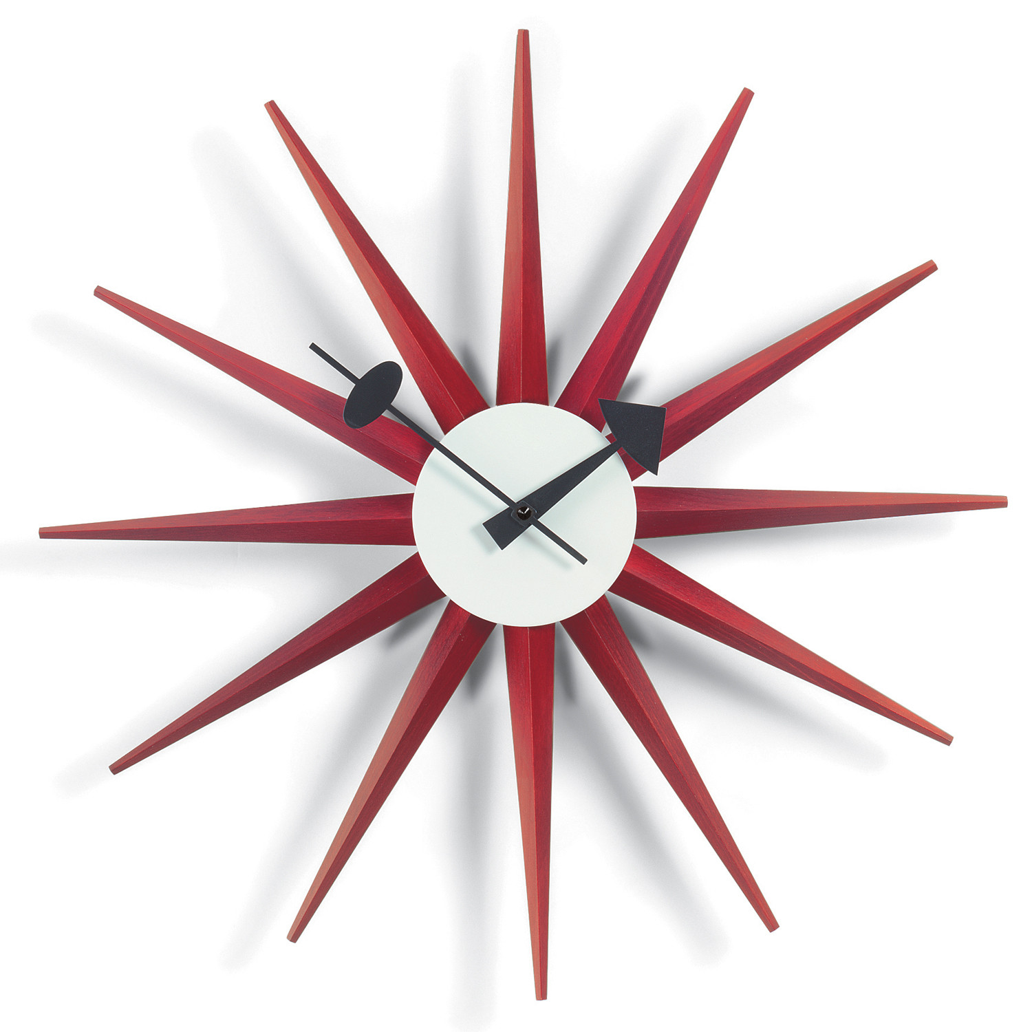 Red Sunburst Clock