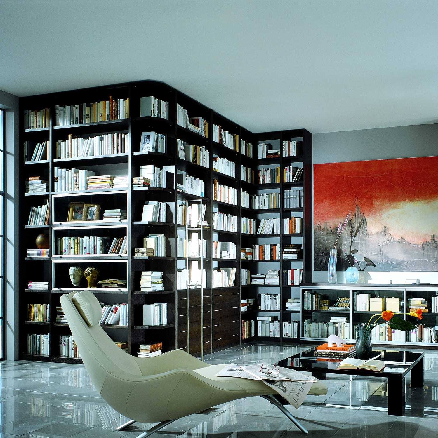 Super Quantum Library with Glass Elements
