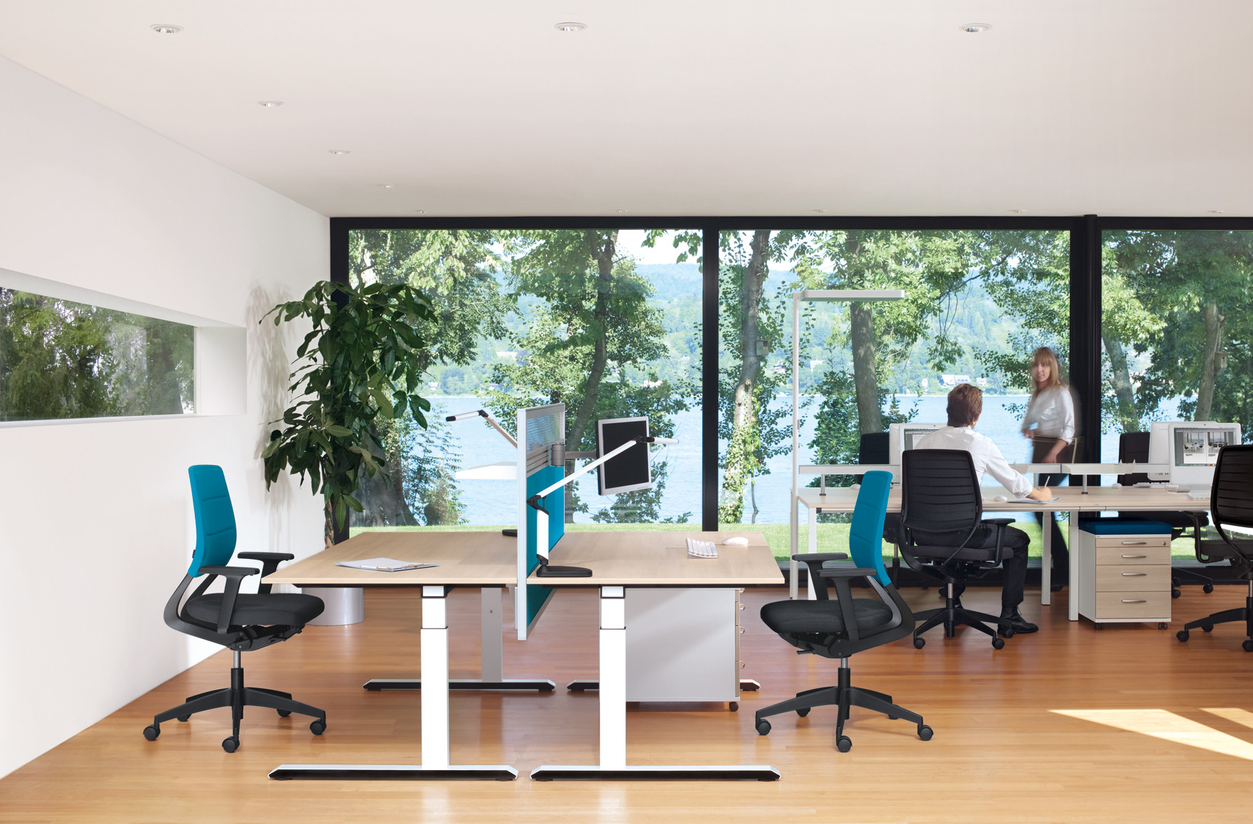 Temptation C Height Adjustable  Desks + Desk Pedestals