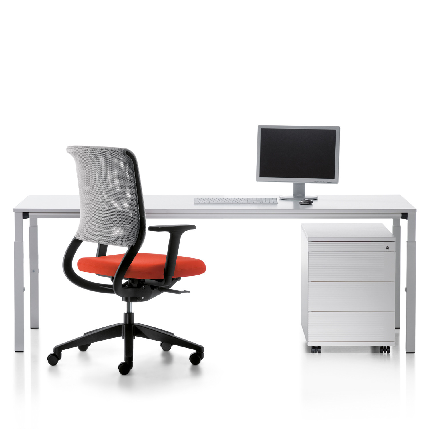 Temptation Four Office Desk + Desk Pedestal