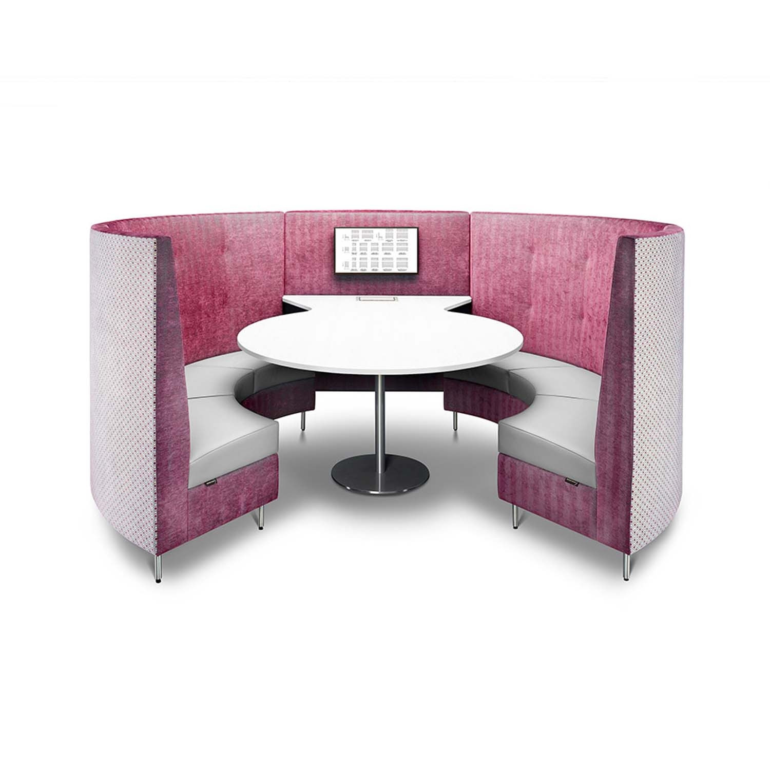 Forum Work Booth System in Pink
