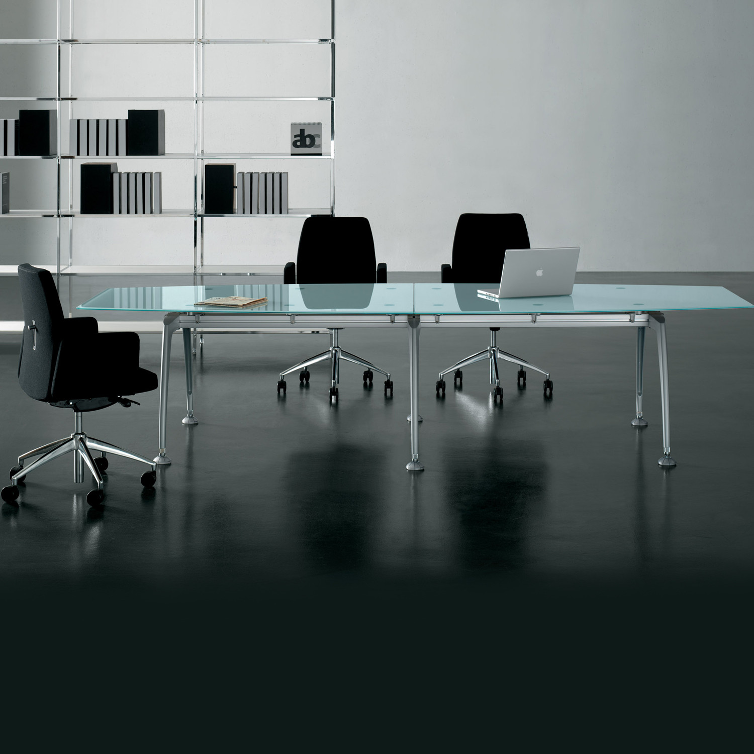 Tiper Glass Meeting Table by Frezza