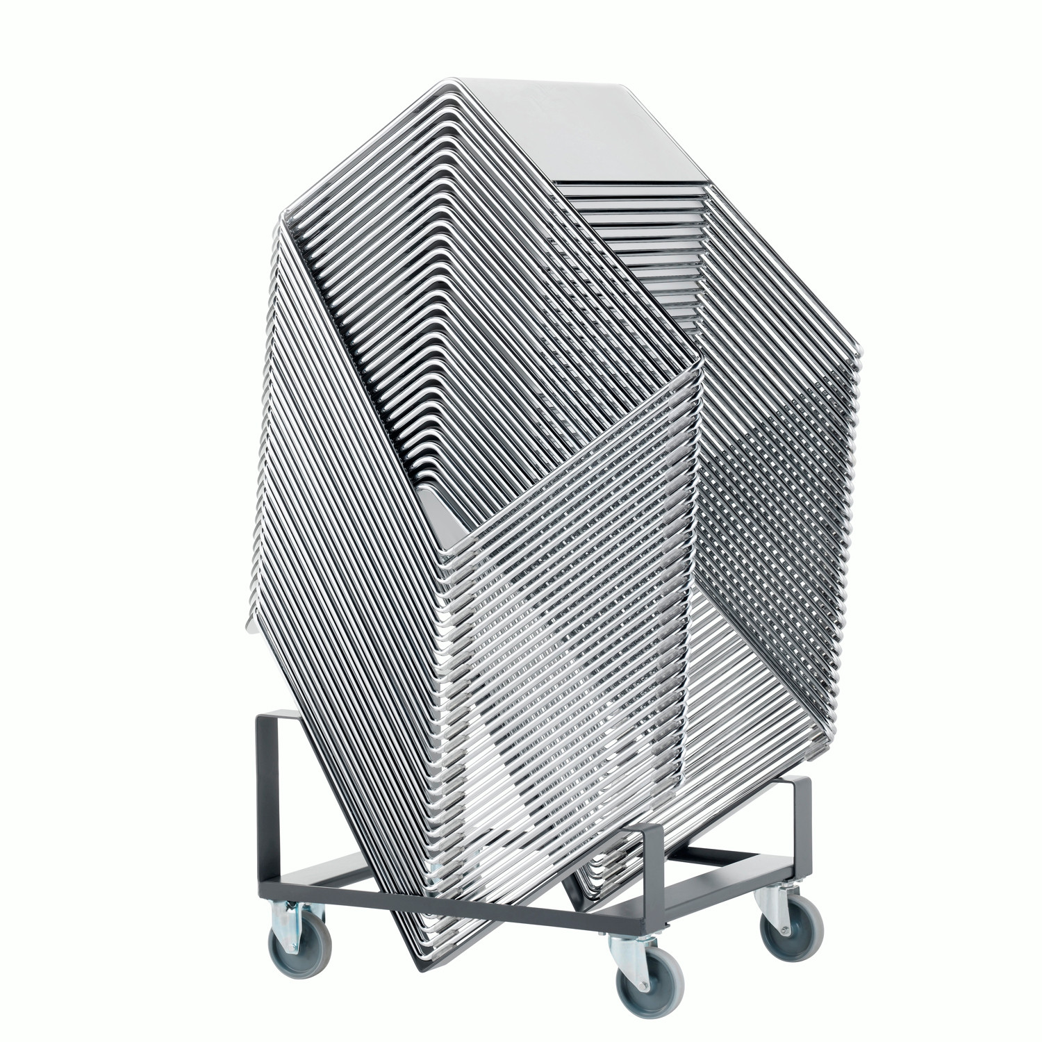 Tutor Tables Stacked on a Trolley