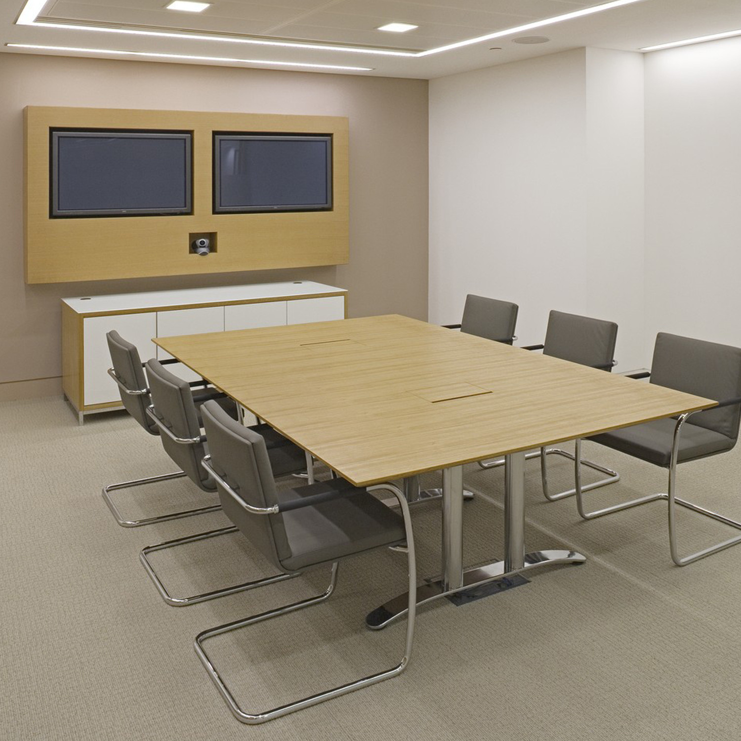 Crome Credenza in a meeting room