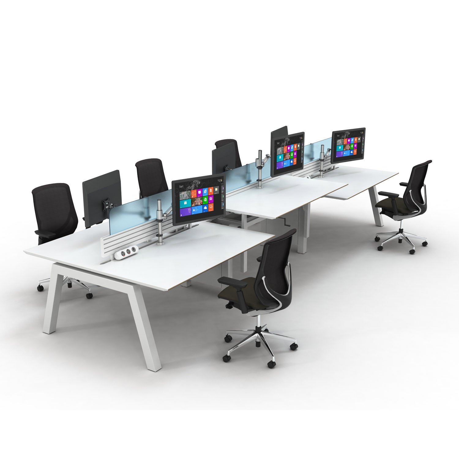 Work 2 Height Adjustable Bench Desk