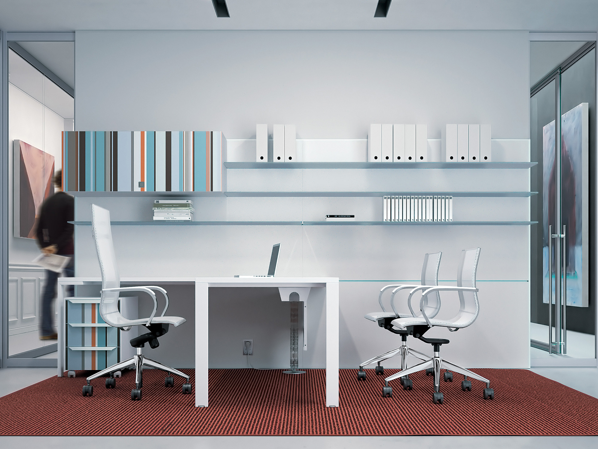 Workwall Partition with Shelves