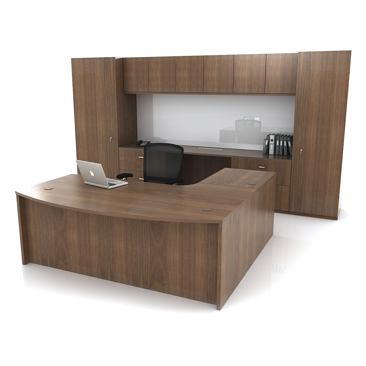 WJ White Bespoke Workwall Desk and Storage